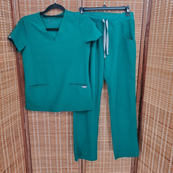 Figs 2 Piece Teal Women's Uniform Technical Collection Top/XXS Bottom/XS - Picture 1 of 16